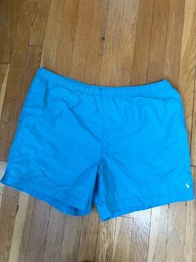 Ralph Lauren Men's Bright Turquoise Swim Trunks